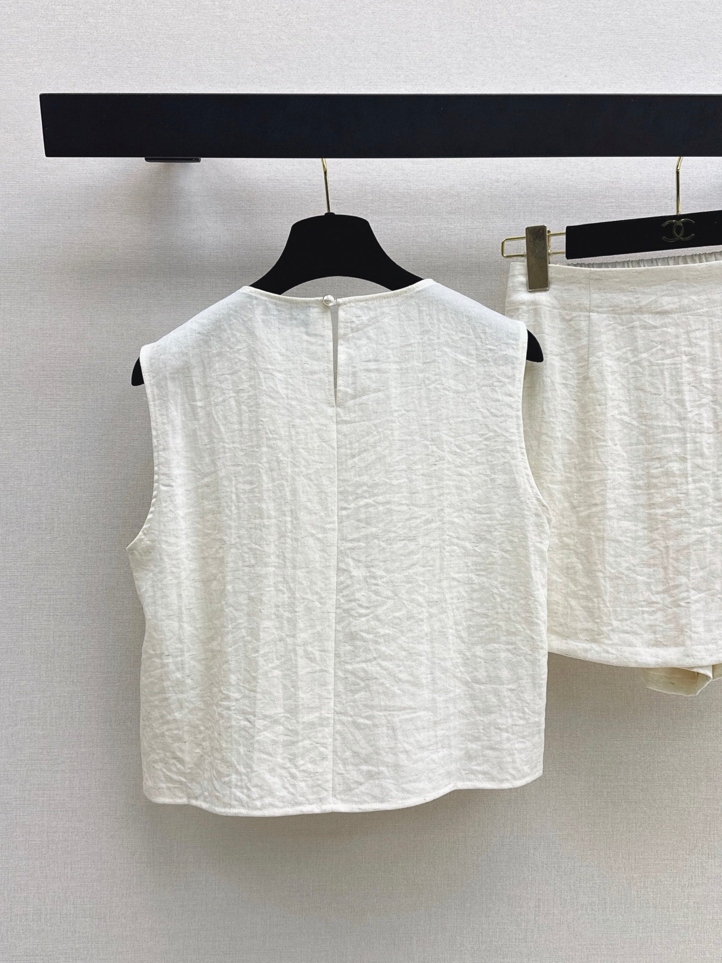 chanel/26SS NEW Sleeveless Vest Set 🤎 Made of linen fiber