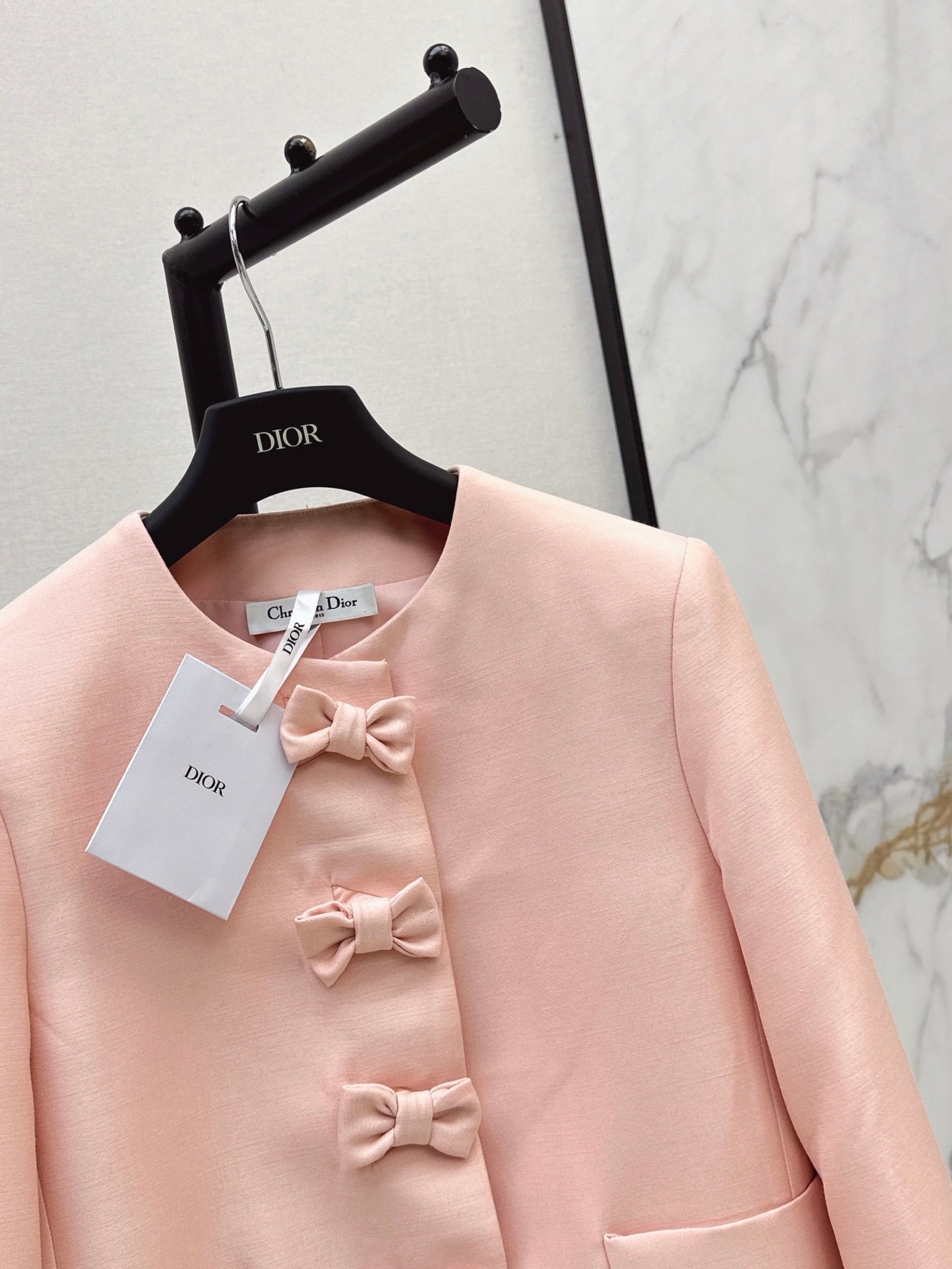 dior/26SS NEW Bow-tie Round Neck Elegant Jacket