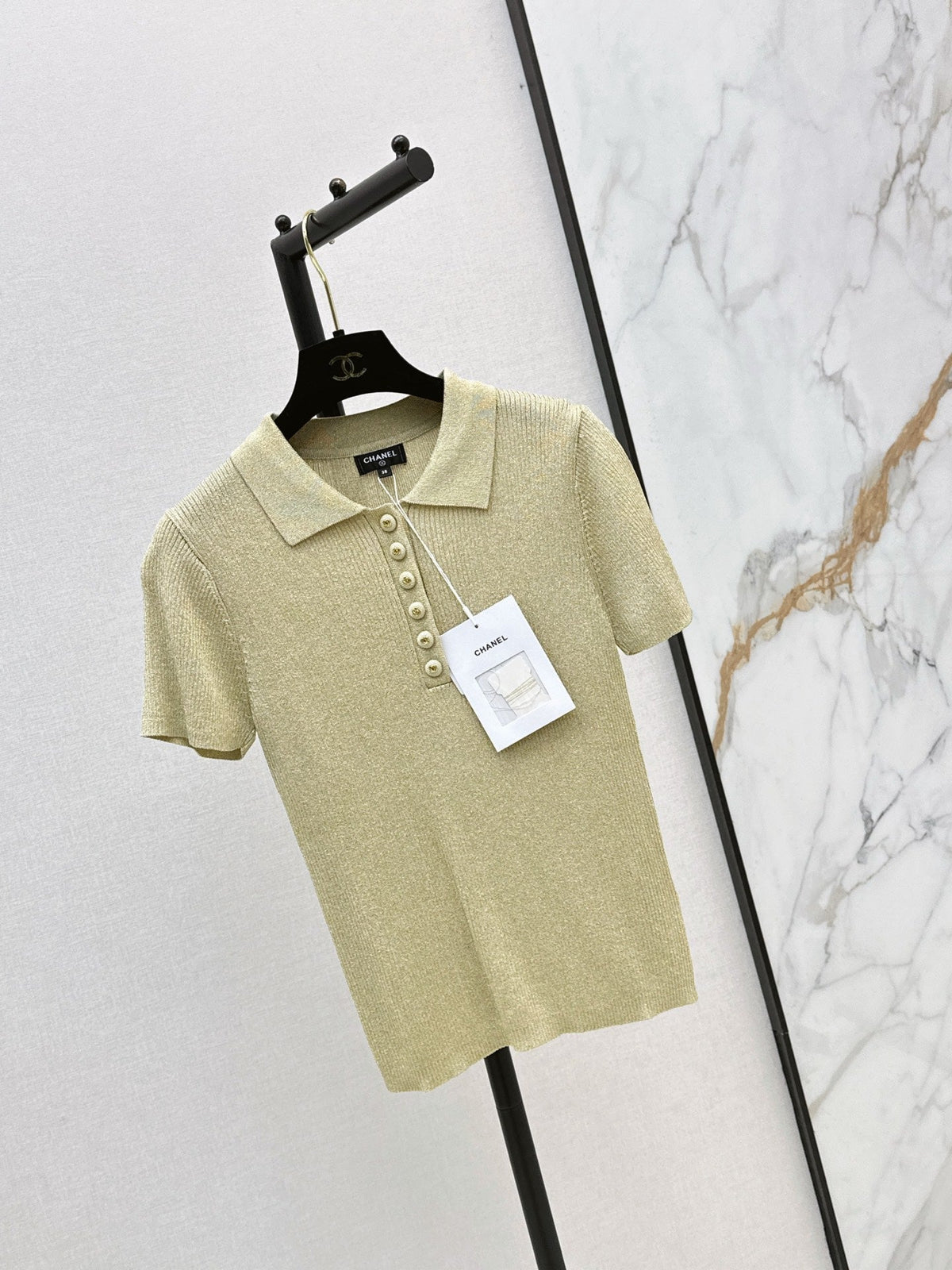 26SS NEW Coco's outfit: Knitted polo short-sleeved top 💛
