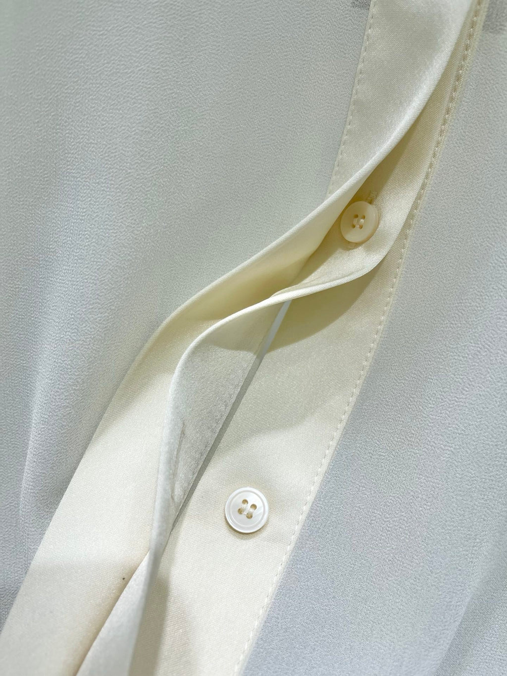 🔥HOT🔥26SS NEW Sheer Thin Collar Shirt with Concealed Buttons
