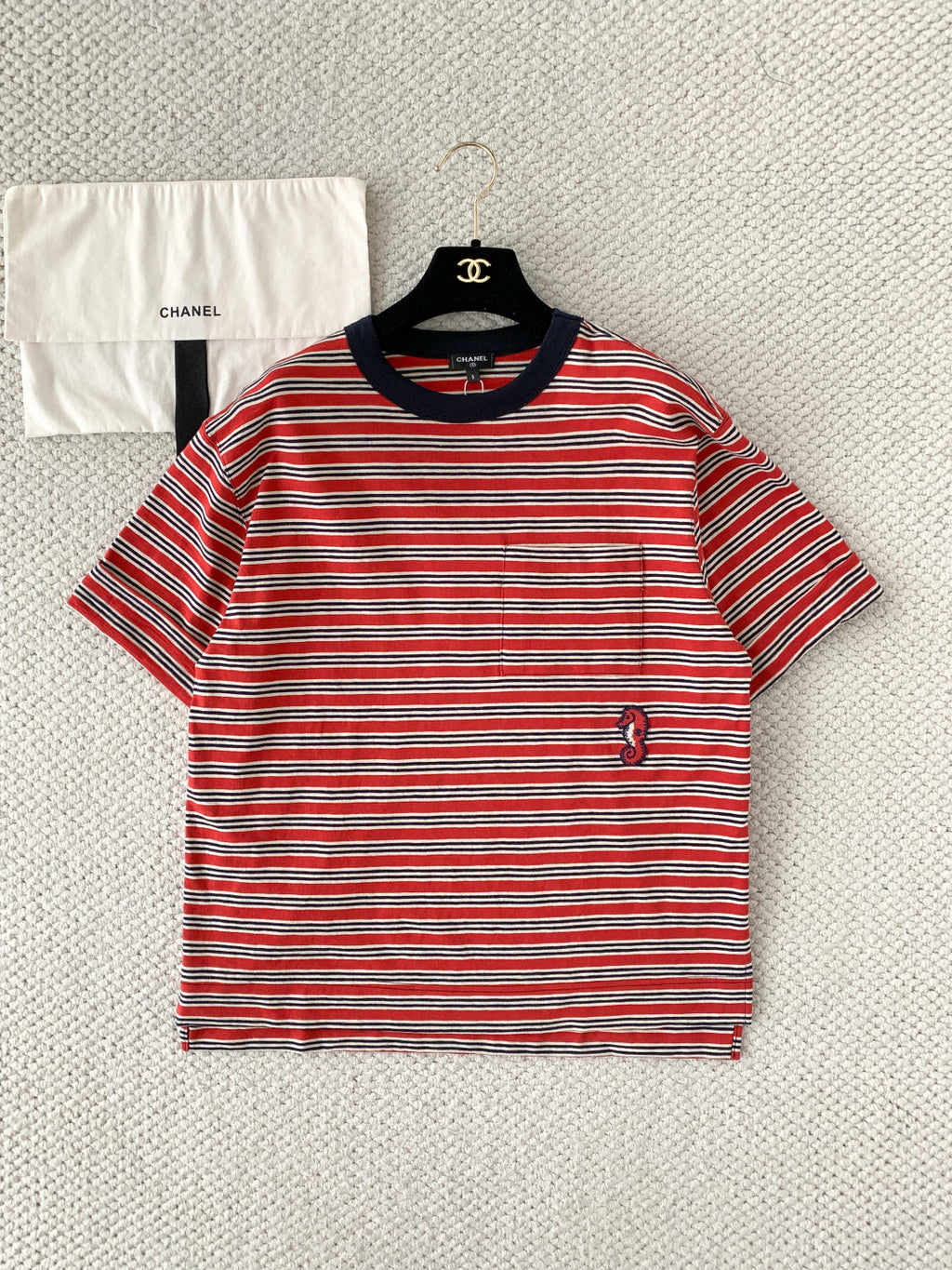 🔥Highest Quality🔥26SS NEW Hot Selling Coco Beach Red Seahorse Knit T-shirt