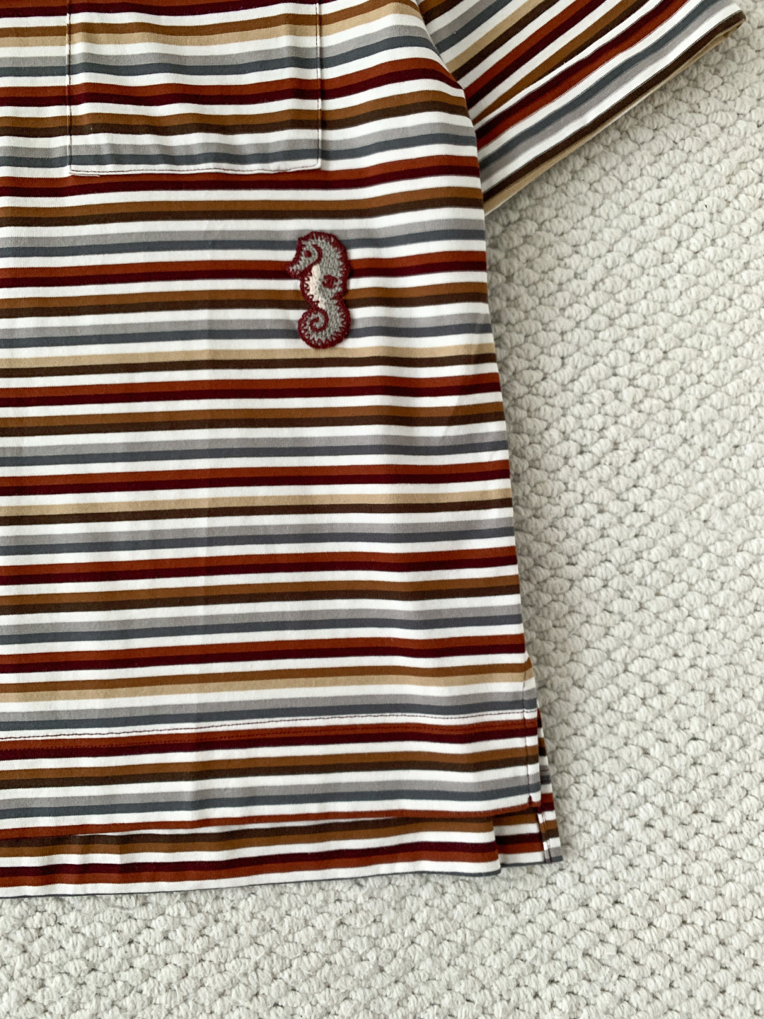 🔥Highest Quality🔥26SS NEW Hot Selling Coco Beach Brown Seahorse Knit T-shirt
