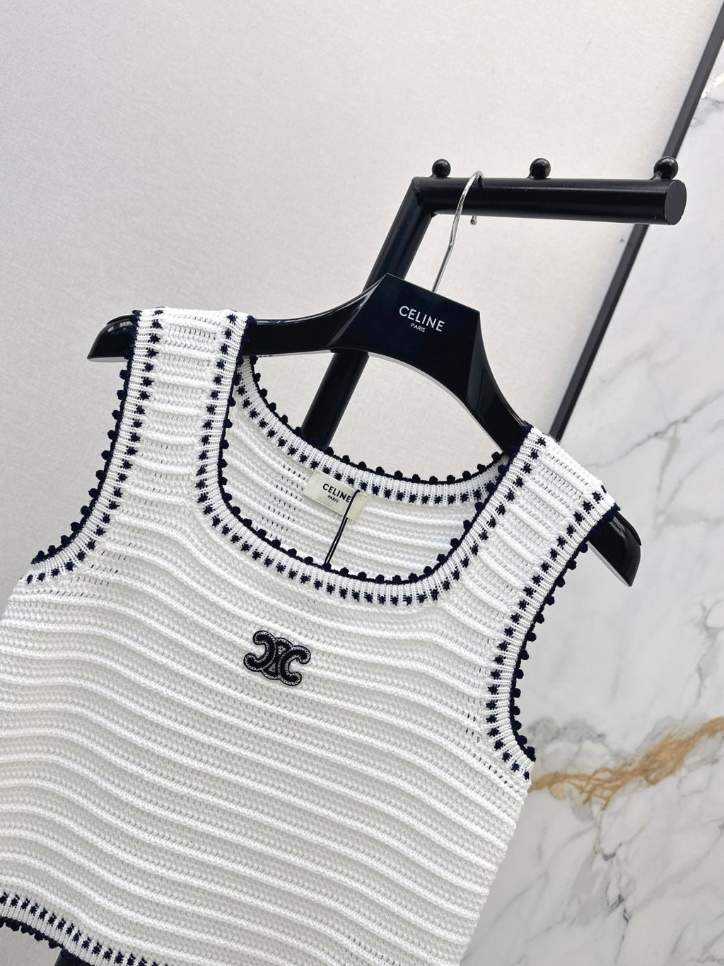 26SS NEW Navy Blue Crochet Vest 🤍