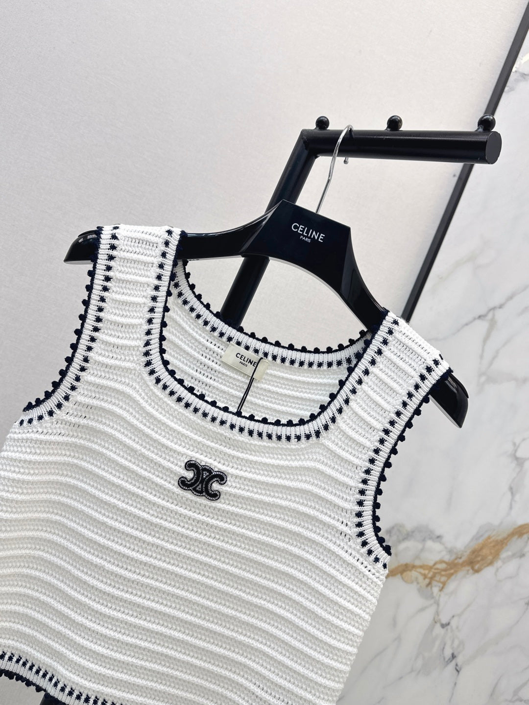 26SS NEW Navy Blue Crochet Vest 🤍