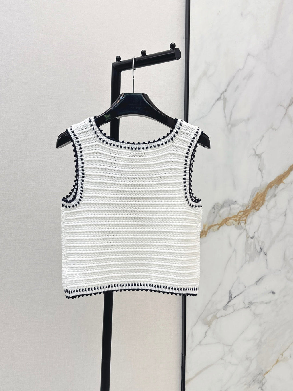 26SS NEW Navy Blue Crochet Vest 🤍