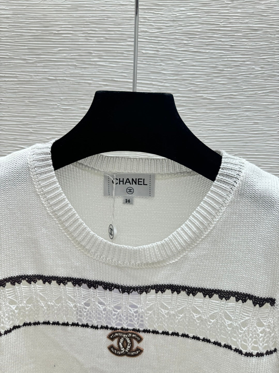 26SS NEW Color Block Hollow-Out Knit Vest 🤍