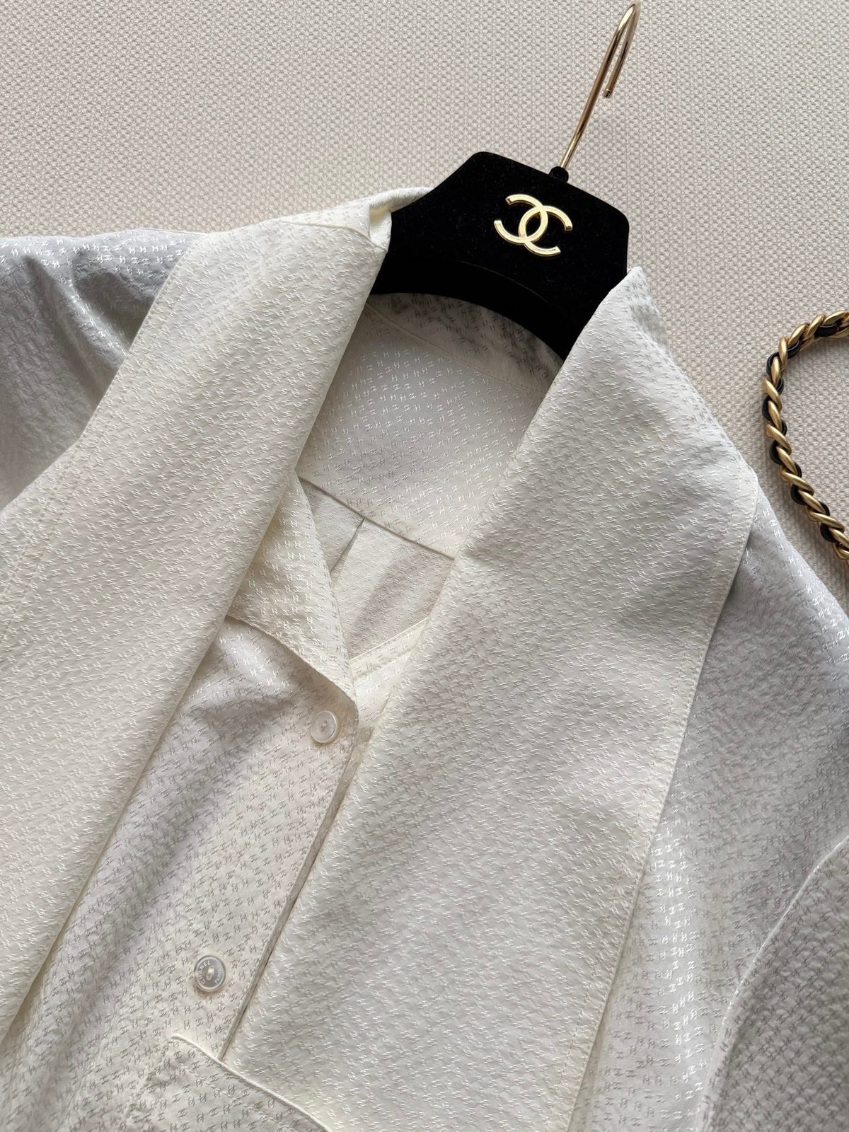 26SS NEW Ribbon Satin Shirt