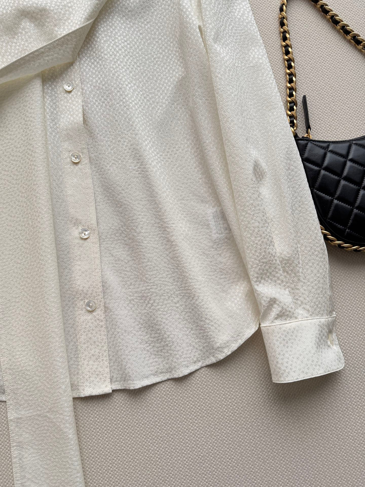 26SS NEW Ribbon Satin Shirt