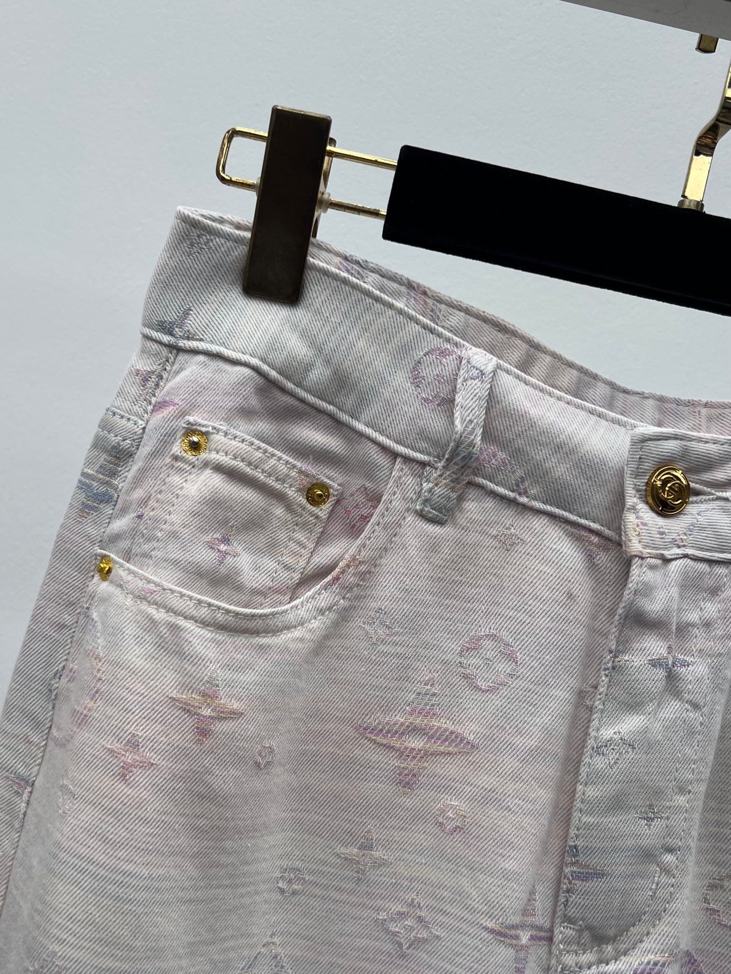 ❤️‍🔥Limited edition❤️‍🔥 26SS NEW Iridescent Jacquard Straight Leg Jeans