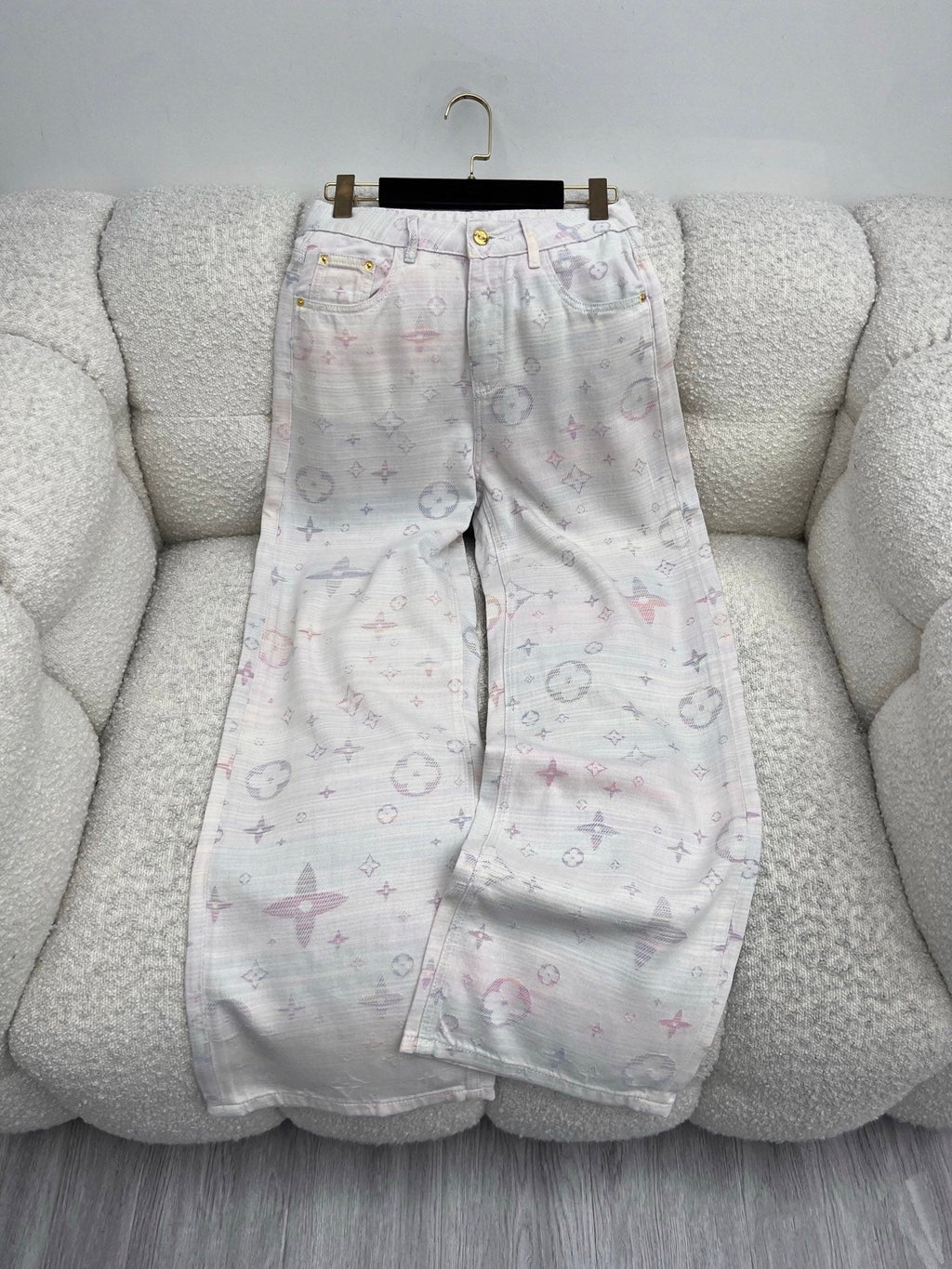 ❤️‍🔥Limited edition❤️‍🔥 26SS NEW Iridescent Jacquard Straight Leg Jeans