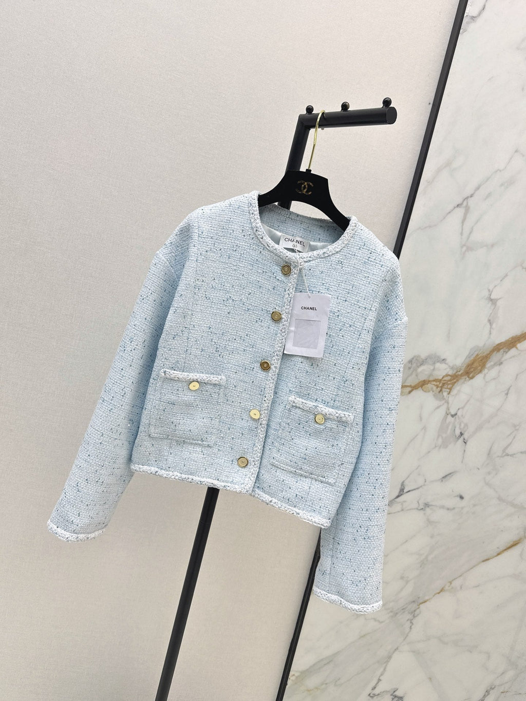 26SS NEW Elegant Woven Crew Neck Jacket🩵