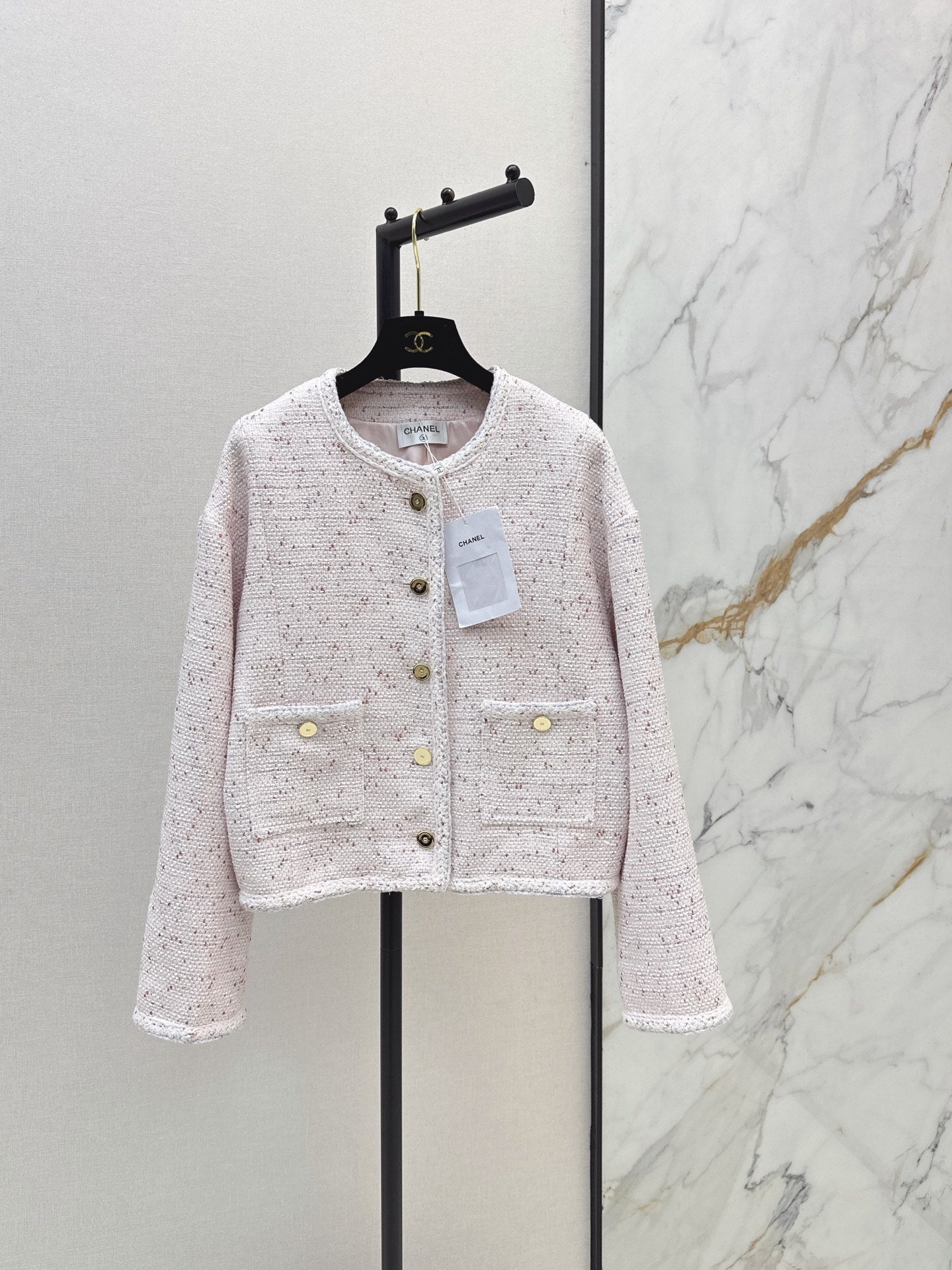 26SS NEW Elegant Woven Crew Neck Jacket🩵