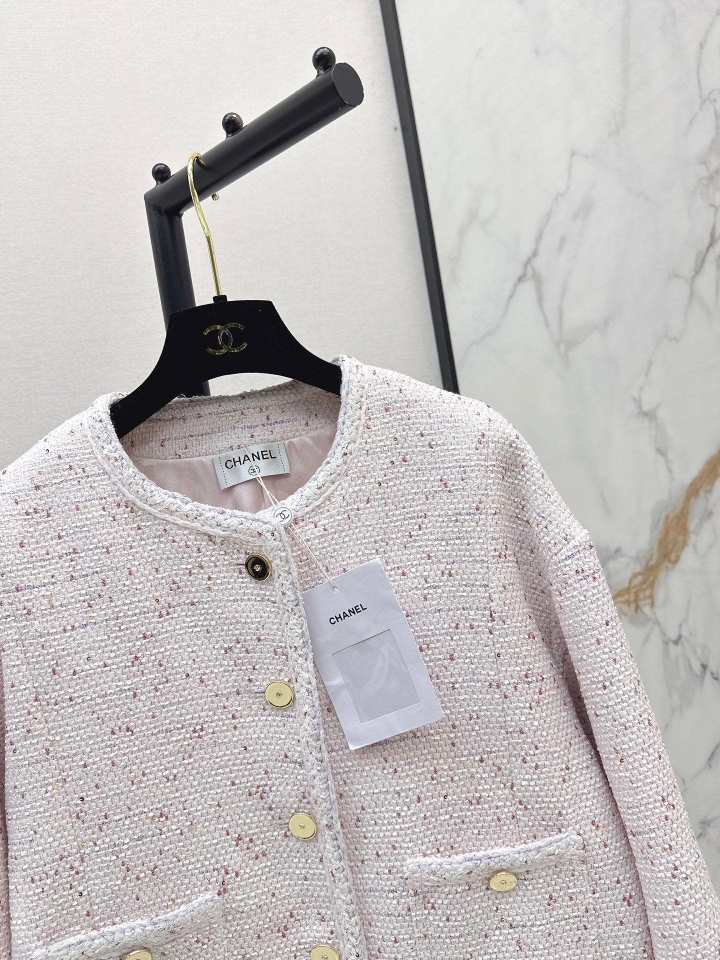 26SS NEW Elegant Woven Crew Neck Jacket🩵