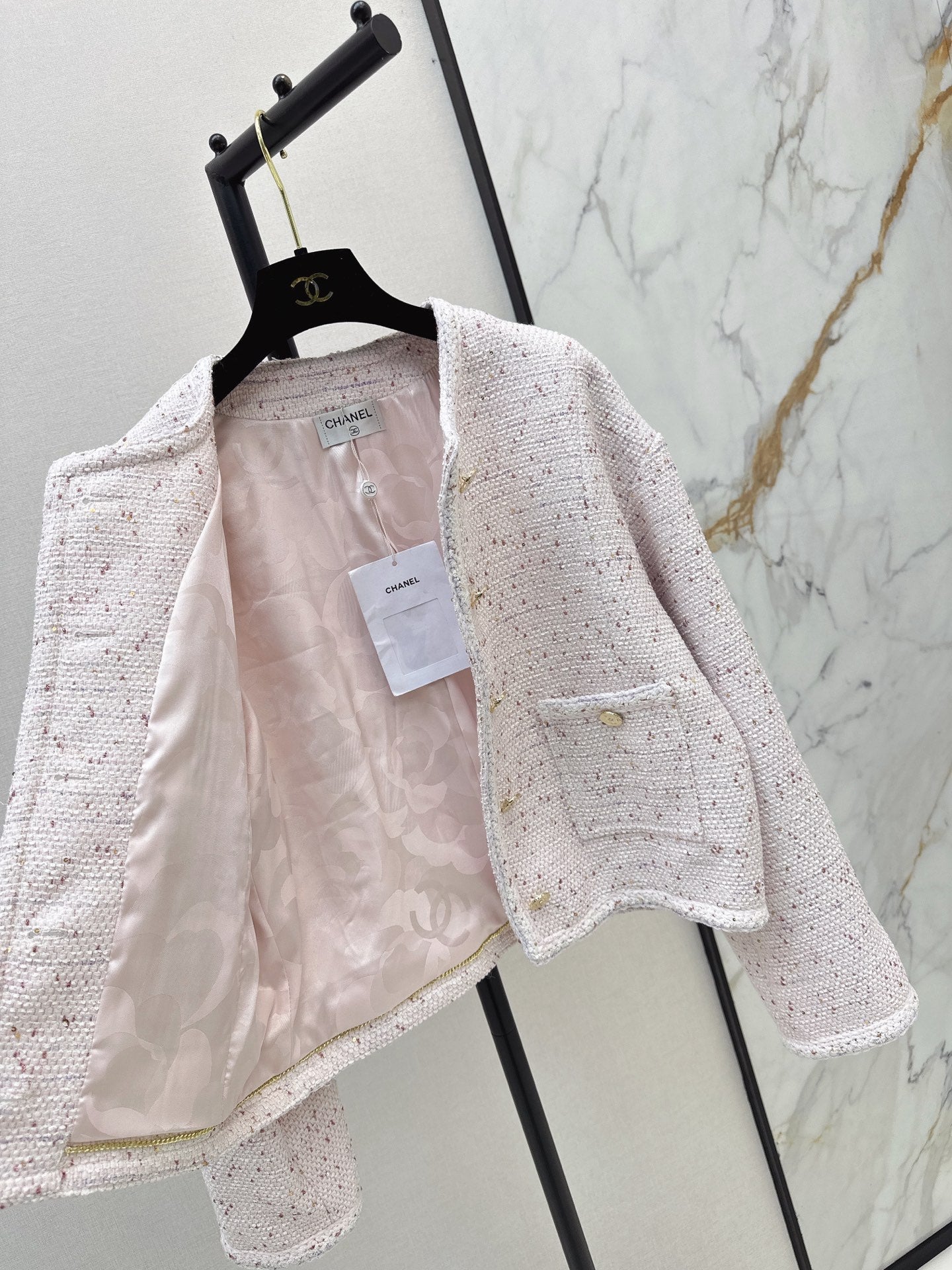 26SS NEW Elegant Woven Crew Neck Jacket🩵