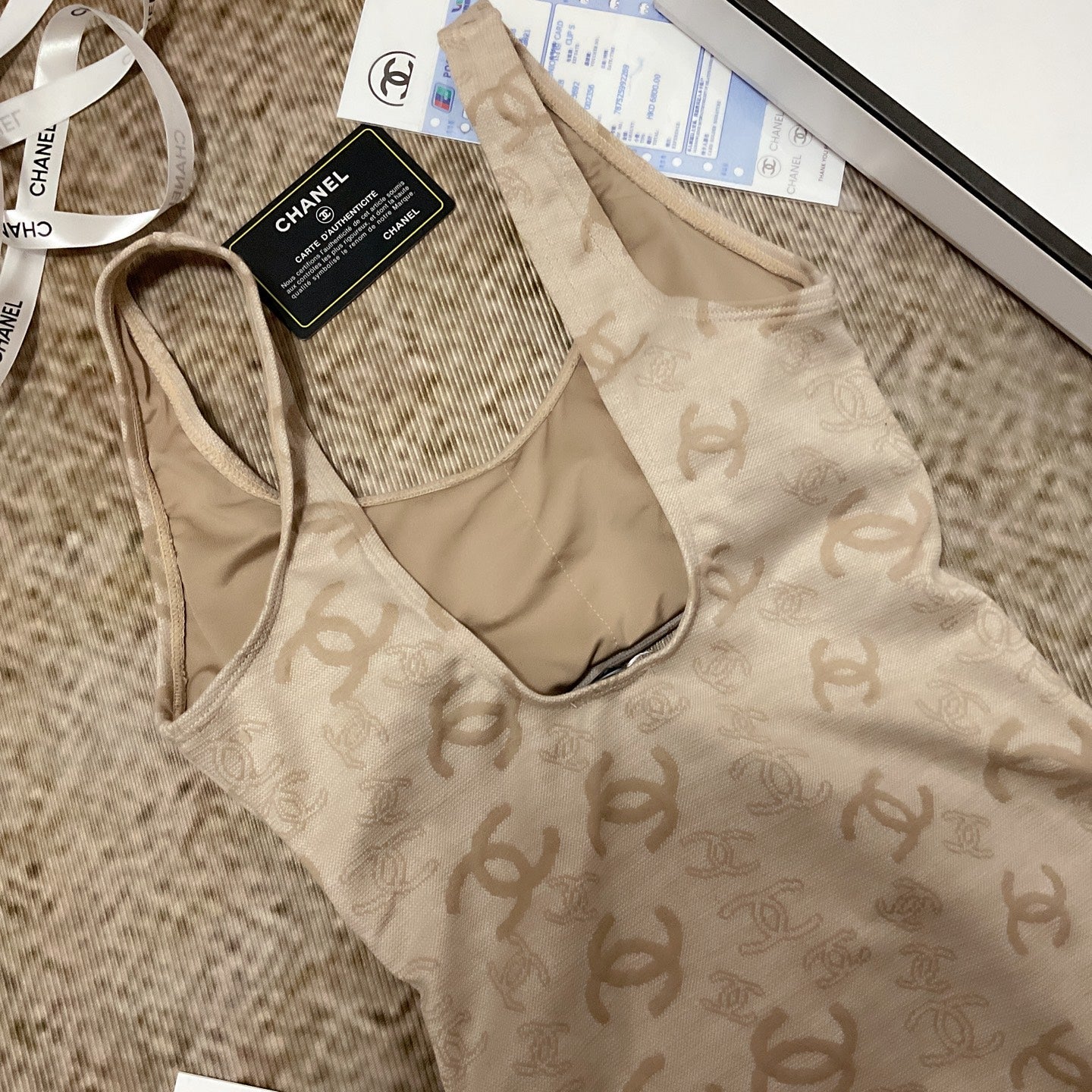 chanel/26SS NEW Khaki One-Piece Swimsuit 👙
