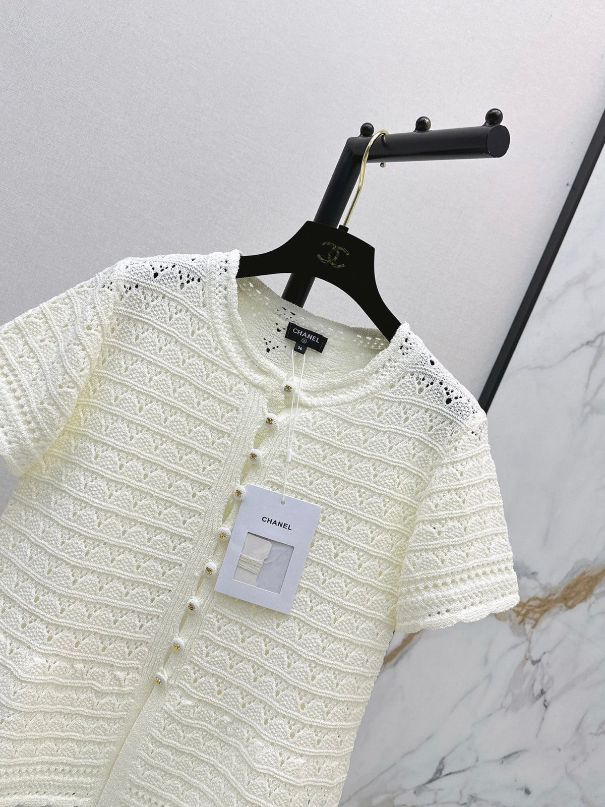 26SS NEW Crochet Openwork Short-Sleeve Cardigan 🤍