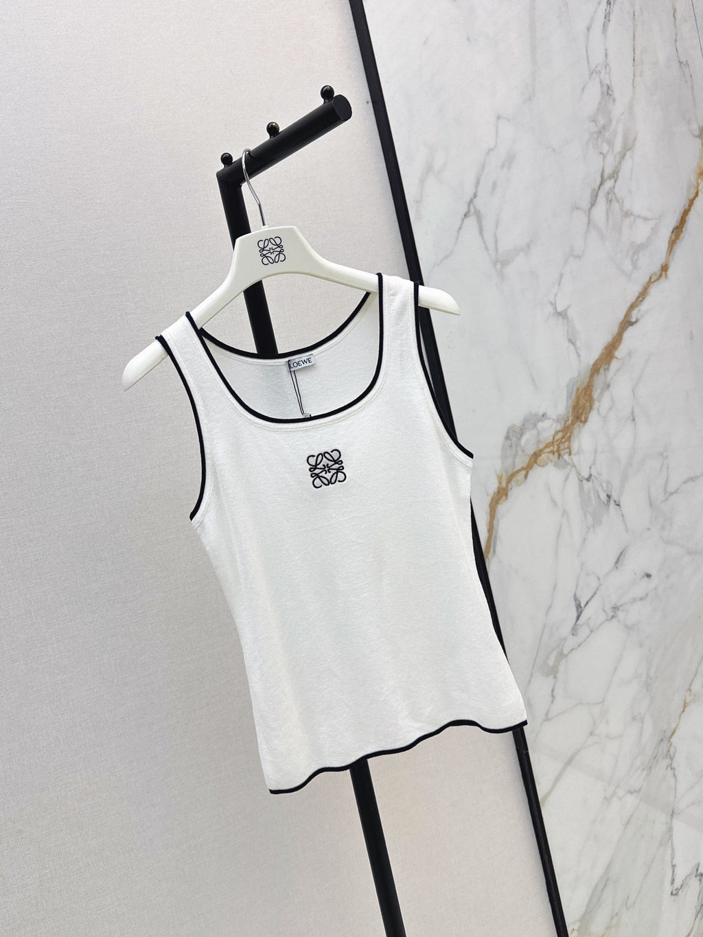 26SS NEW Color-blocked Trimmed Knit Vest🩶