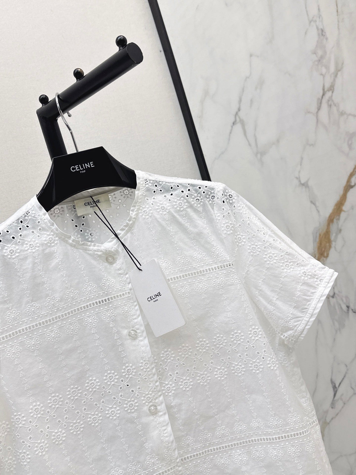 26SS NEW Hollow-out Embroidered Shirt 🤍