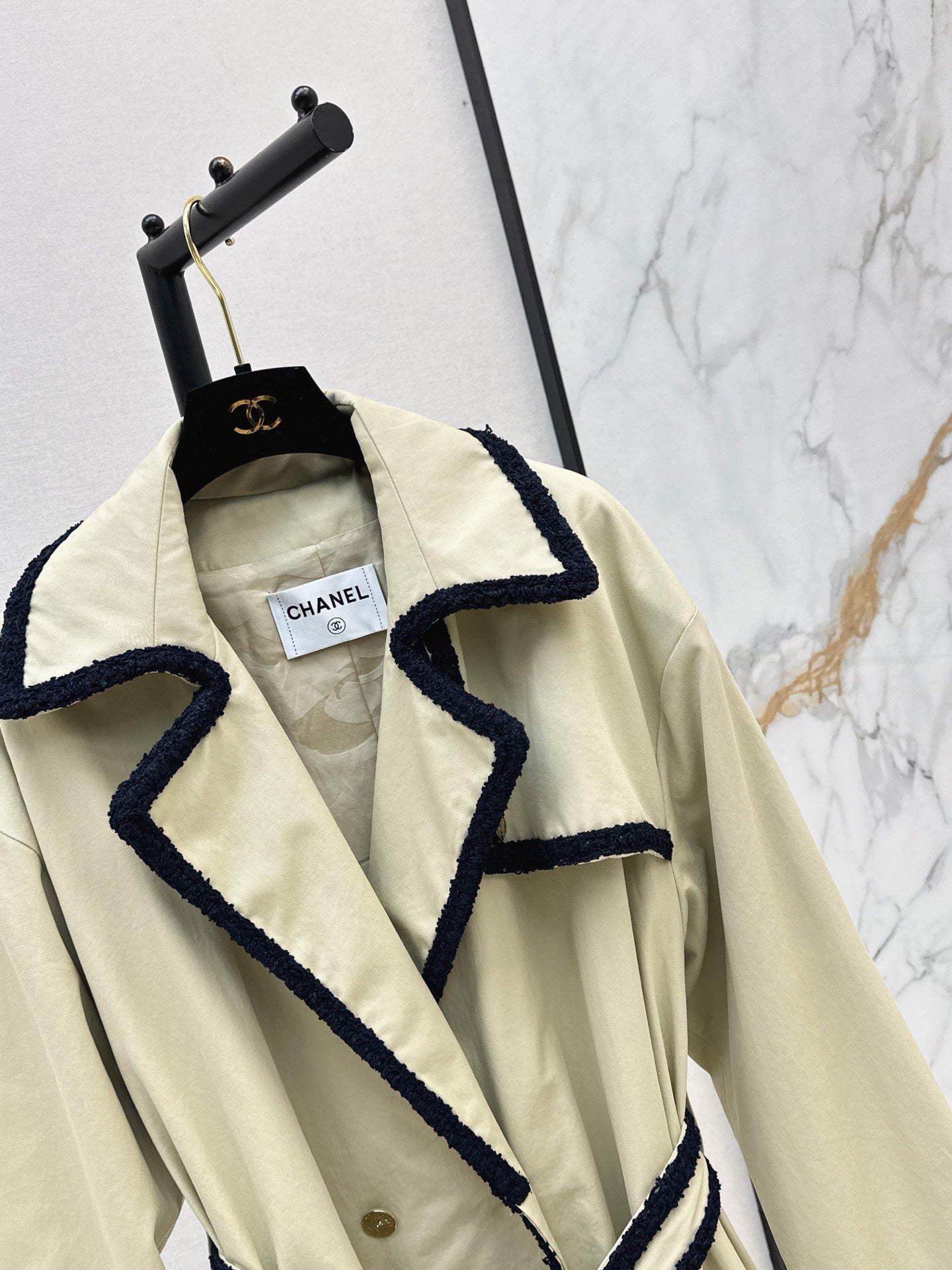 26SS NEW Long Trench Coat with Contrasting Trim 🤎