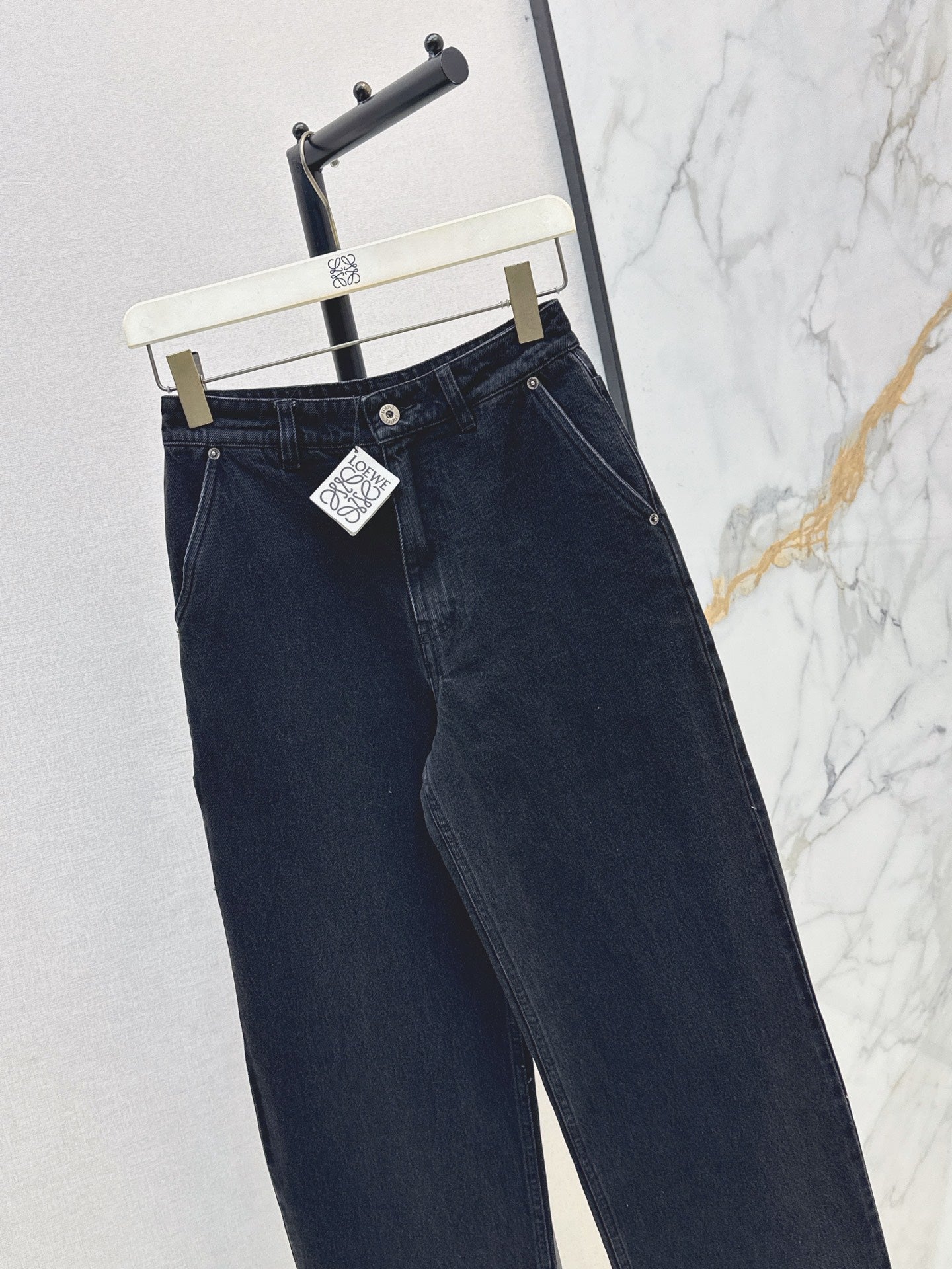 26SS NEW: Stylish Leather Patches and Workwear Pocket Jeans🩵