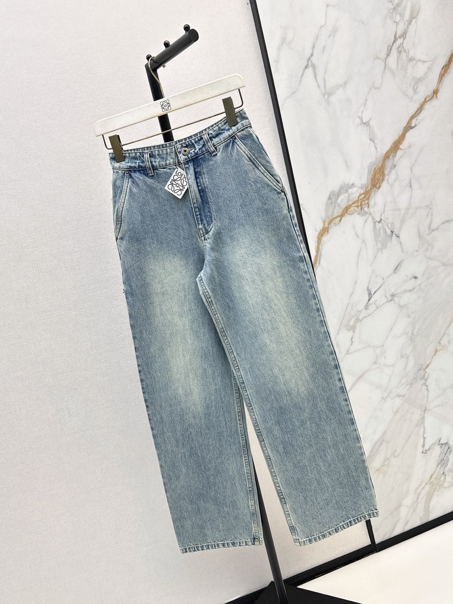 26SS NEW: Stylish Leather Patches and Workwear Pocket Jeans🩵