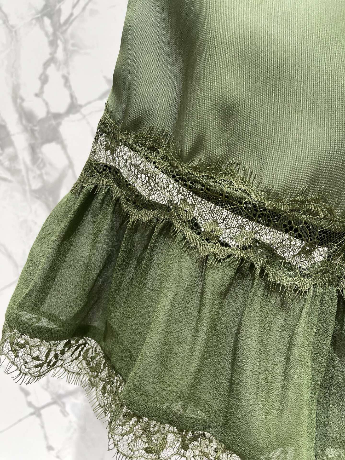 🔥HOT🔥26SS NEW Lace Ruffled Wide-Leg Acetate Trousers