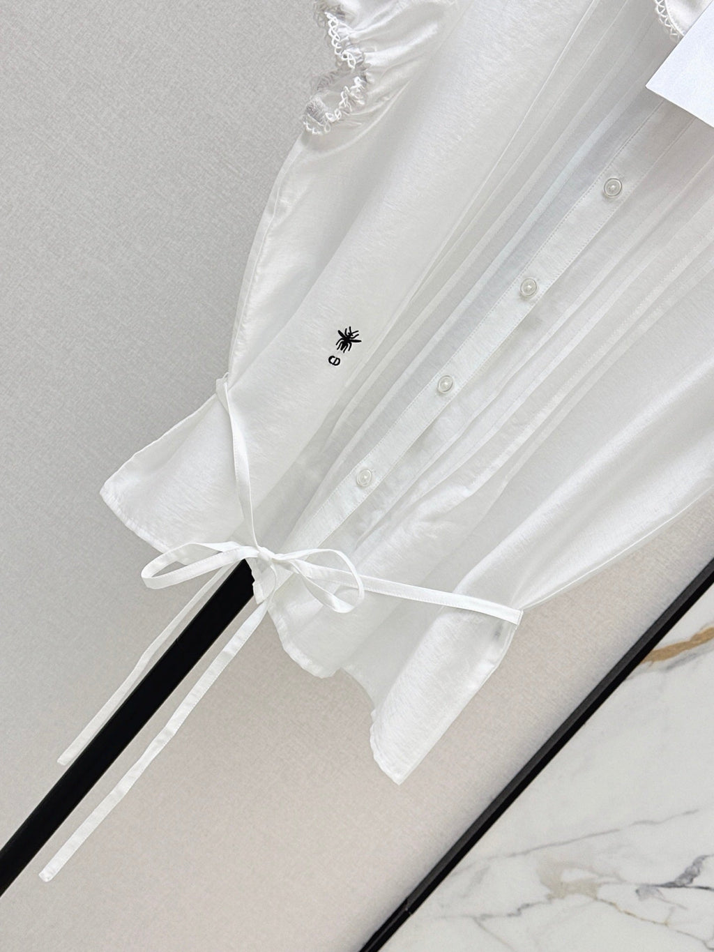 26SS NEW Delicate lace-trimmed Peter Pan collar shirt 🤍