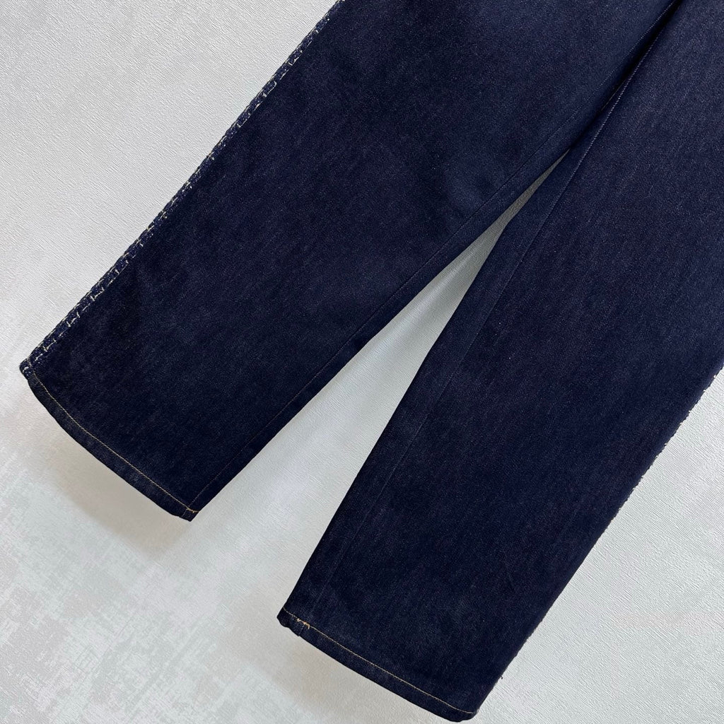 26SS NEW Tweed Patchwork Jeans