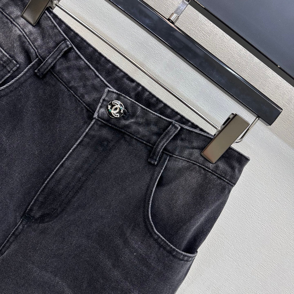 26SS NEW Letter Button Wide-Leg Jeans