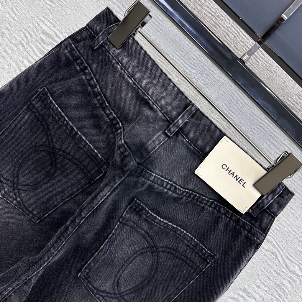 26SS NEW Letter Button Wide-Leg Jeans