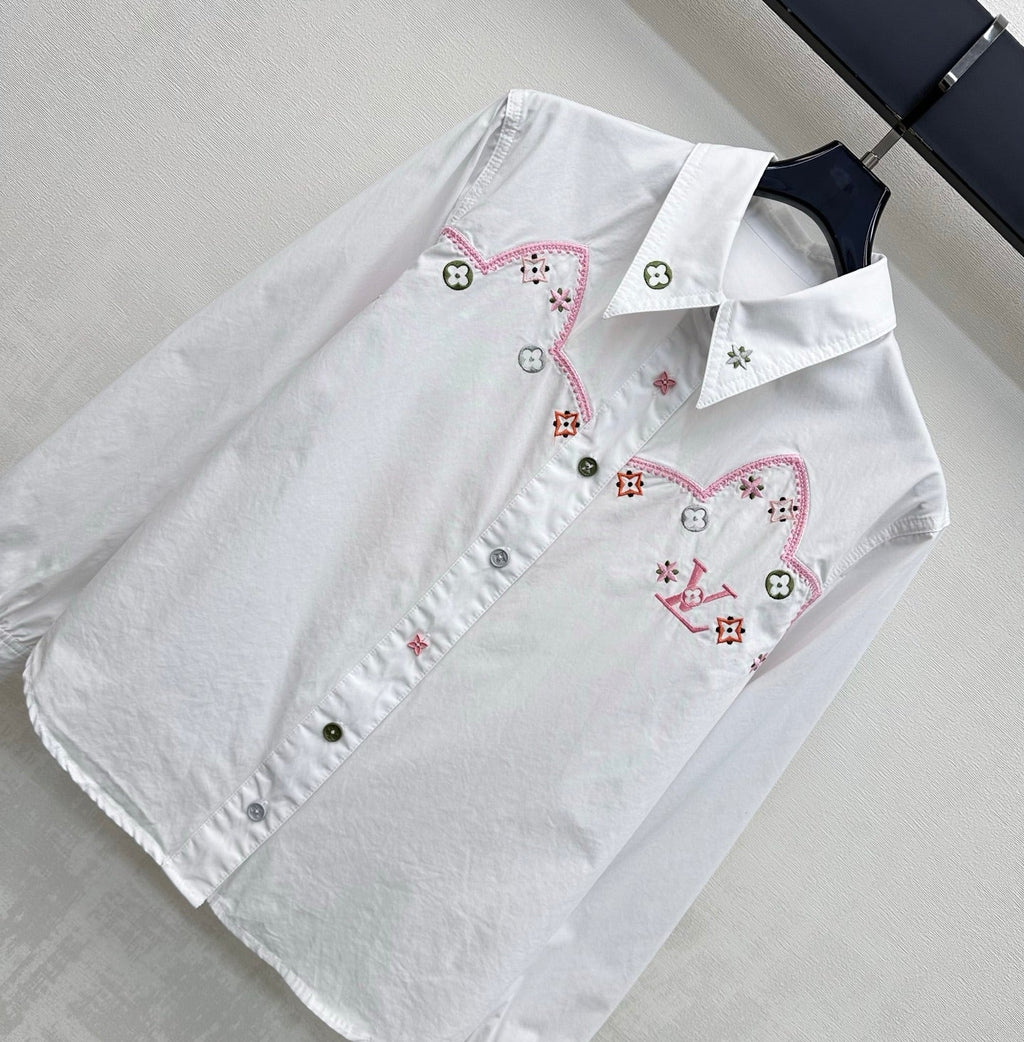 26SS NEW Heavy Embroidery Collared Shirt
