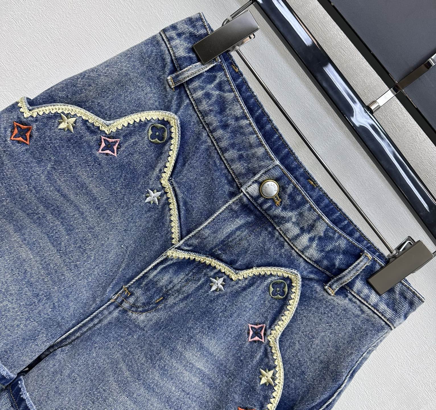 26SS NEW Heavy-duty denim fold-over shorts