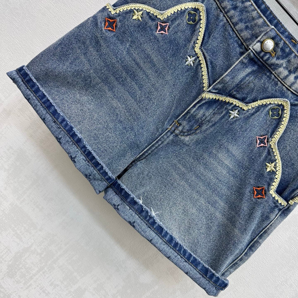 26SS NEW Heavy-duty denim fold-over shorts