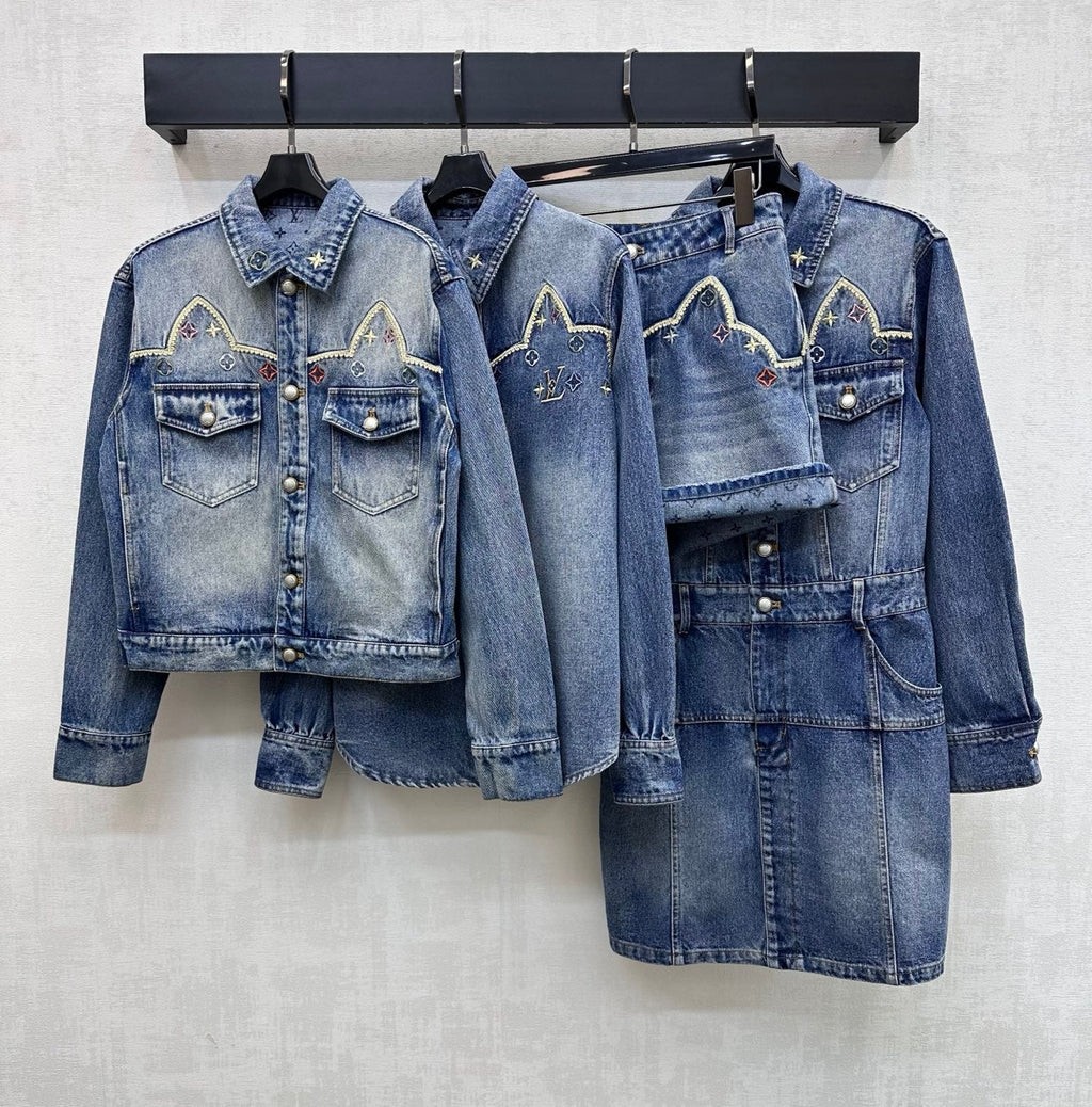 26SS NEW Heavy-duty denim fold-over shorts