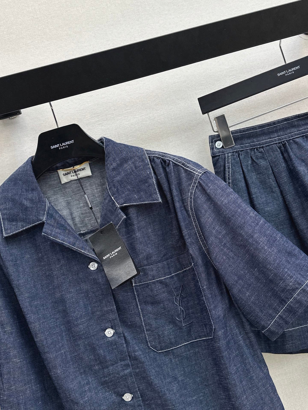 26SS New Letter-Embroidered Denim Set 🖤