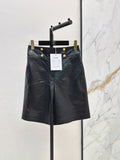 26SS New Runway Style: Vintage-Inspired Leather Workwear Bermuda Shorts 🖤