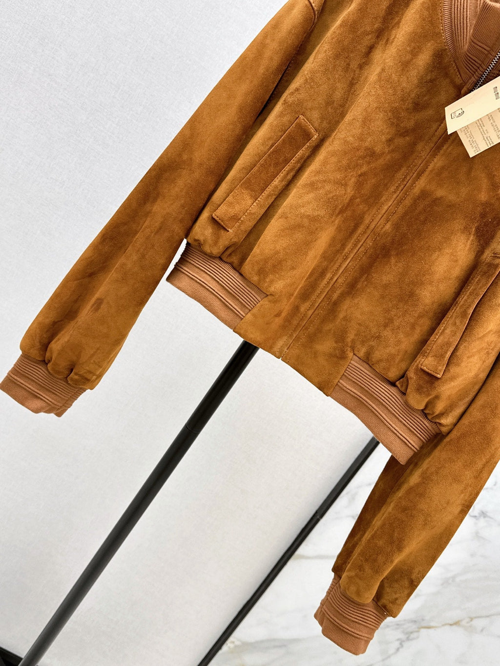 ❤️‍🔥Limited edition❤️‍🔥  26SS New Vintage-Style Brown Suede-Finish Cropped Jacket 🤎