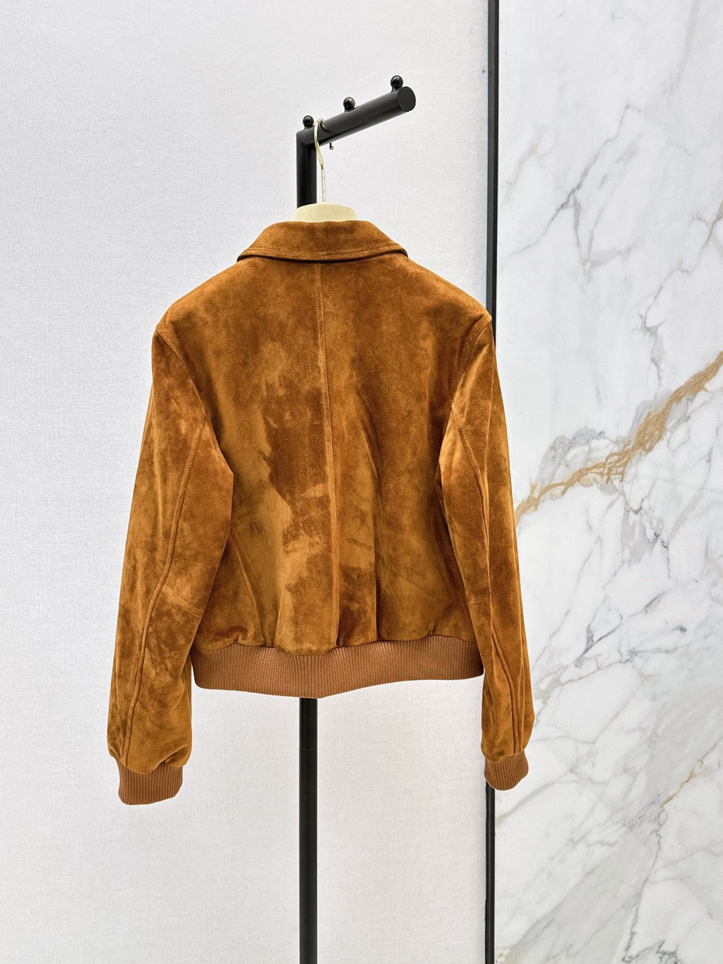 ❤️‍🔥Limited edition❤️‍🔥  26SS New Vintage-Style Brown Suede-Finish Cropped Jacket 🤎