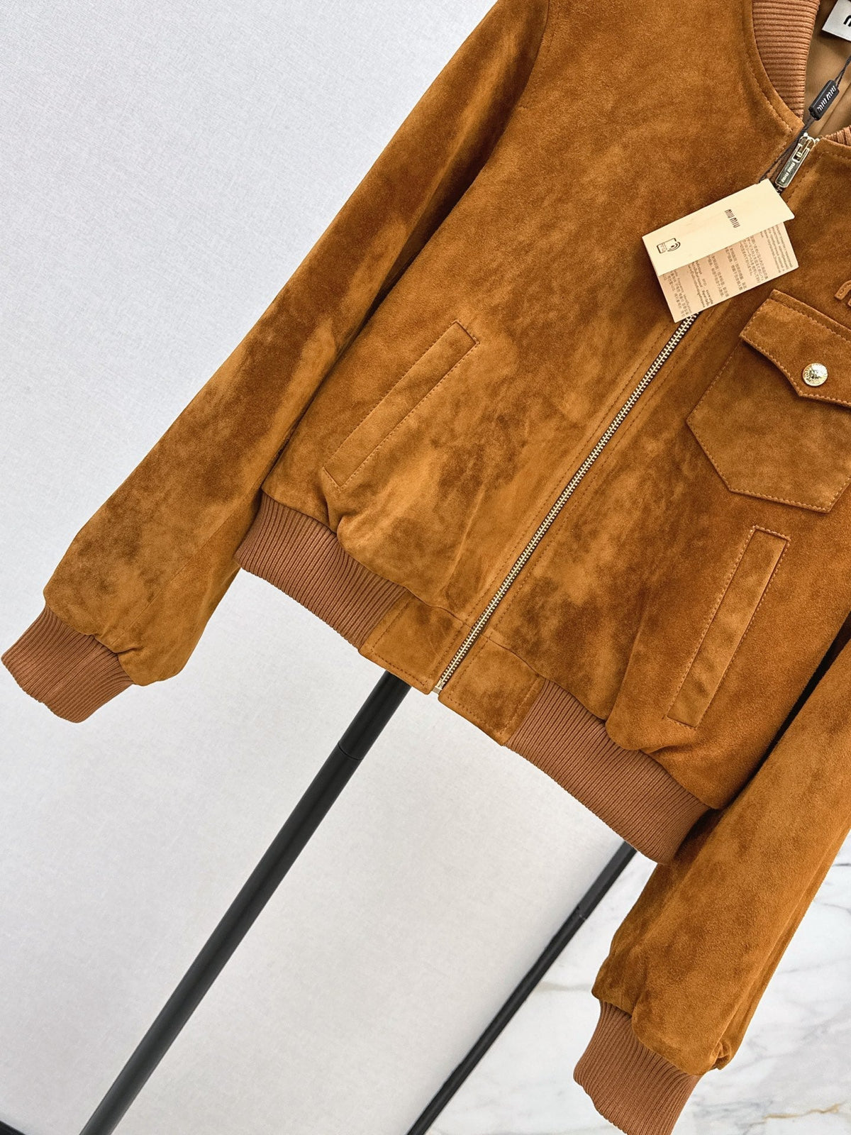 ❤️‍🔥Limited edition❤️‍🔥  26SS New Vintage-Style Brown Suede-Finish Cropped Jacket 🤎
