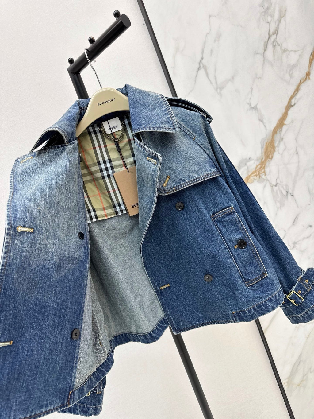 26FW New Vintage-Wash Denim Trench Coat 🩵