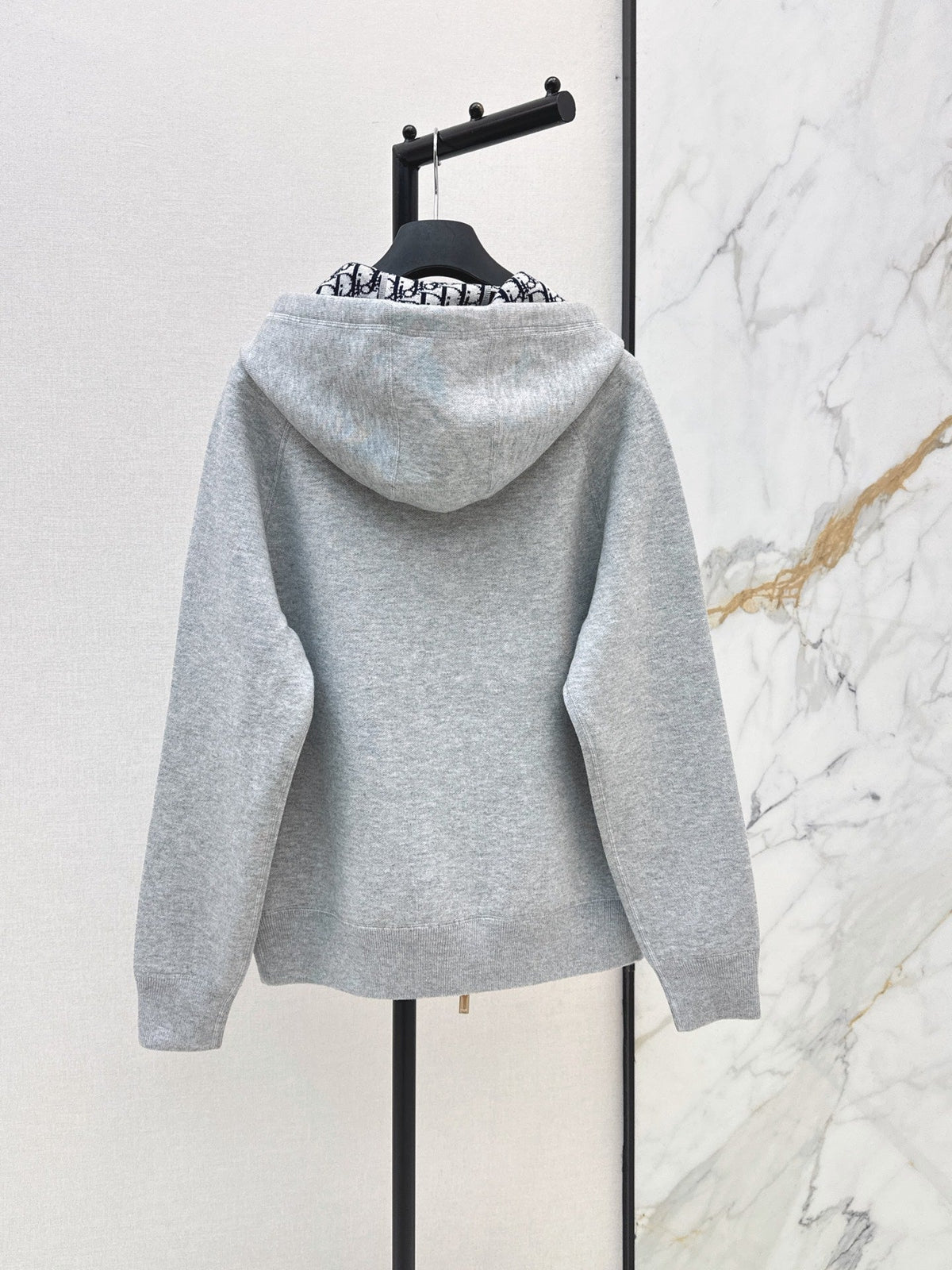 26FW New Unisex Reversible Premium Monogram Logo Zip-Up Cashmere Jacket 🩶