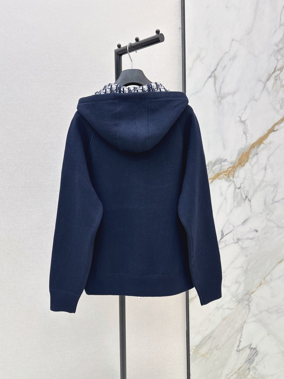 26FW New Unisex Reversible Premium Monogram Logo Zip-Up Cashmere Jacket 🩶