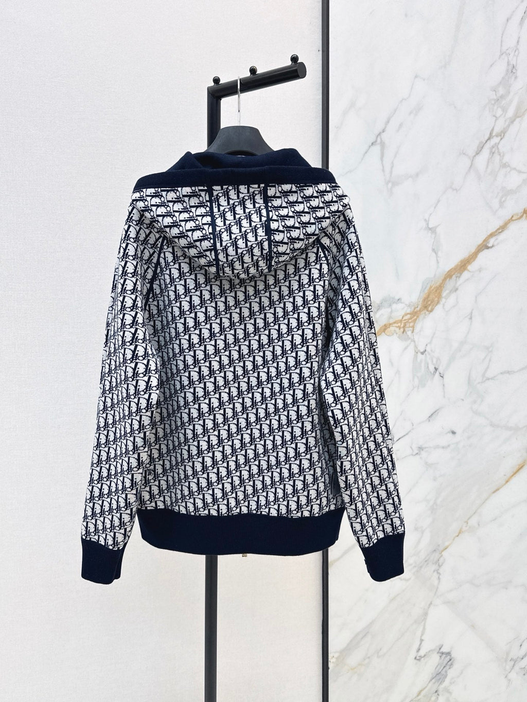 26FW New Unisex Reversible Premium Monogram Logo Zip-Up Cashmere Jacket 🩶