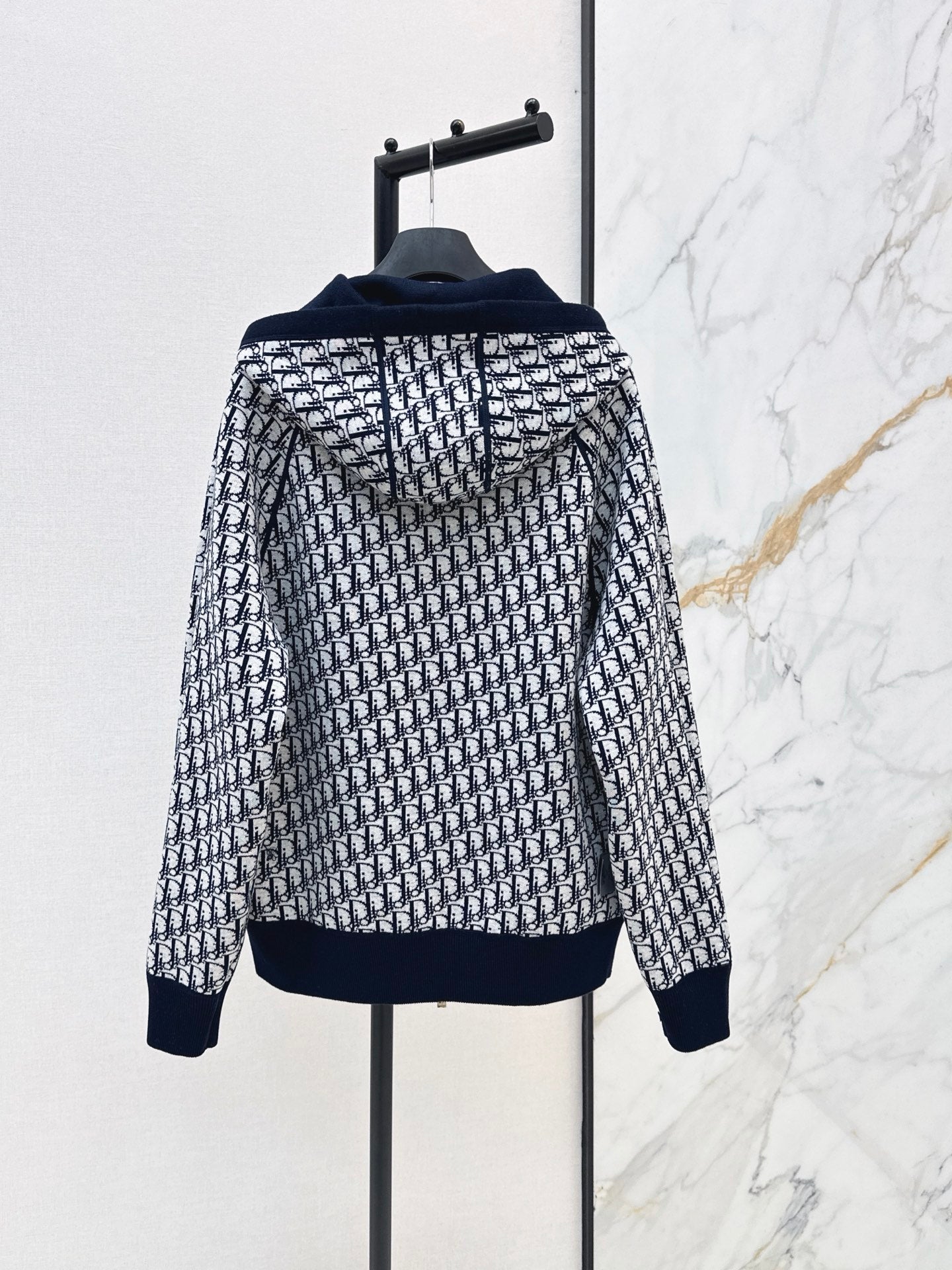 26FW New Unisex Reversible Premium Monogram Logo Zip-Up Cashmere Jacket 🩶
