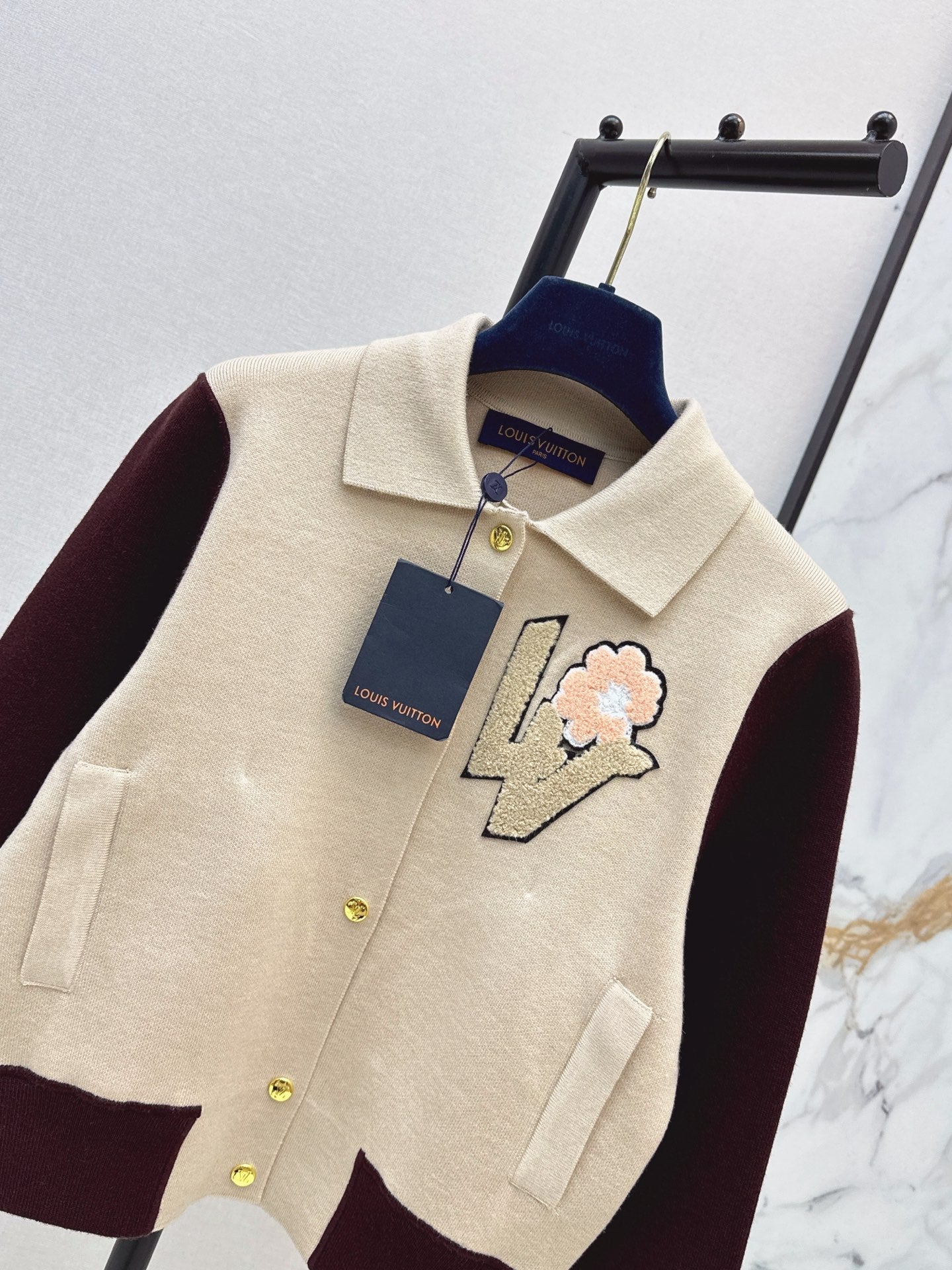 26FW New Color-Block Knit Varsity Jacket 🖤