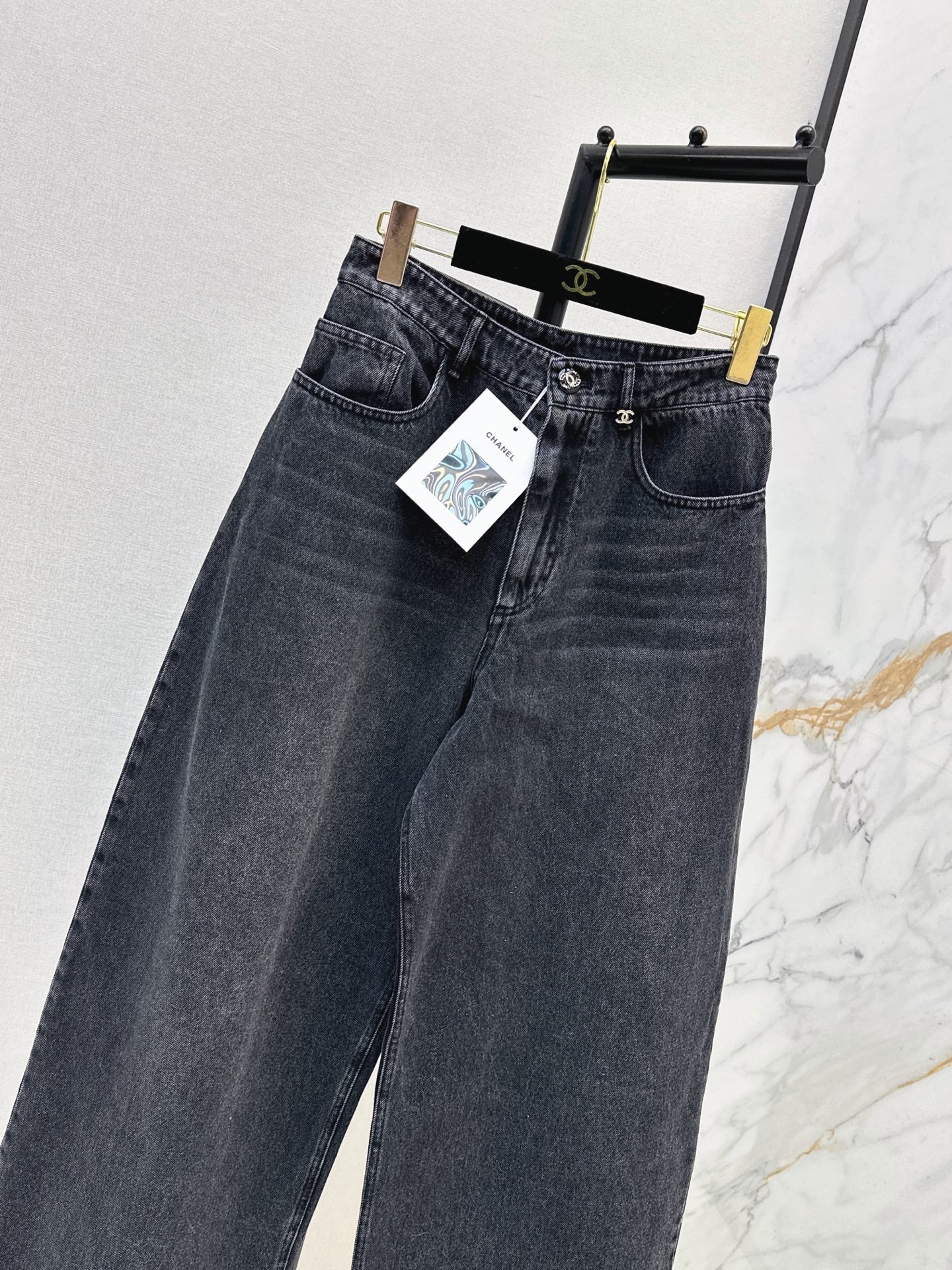 🔥Highest Quality🔥 26FW New Washed Wide-Leg Trousers in Ink Grey 🖤
