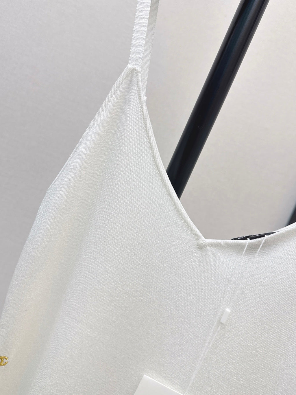 26FW New Camisole Dress with Gold-Thread Embroidered Logo Trim 🖤