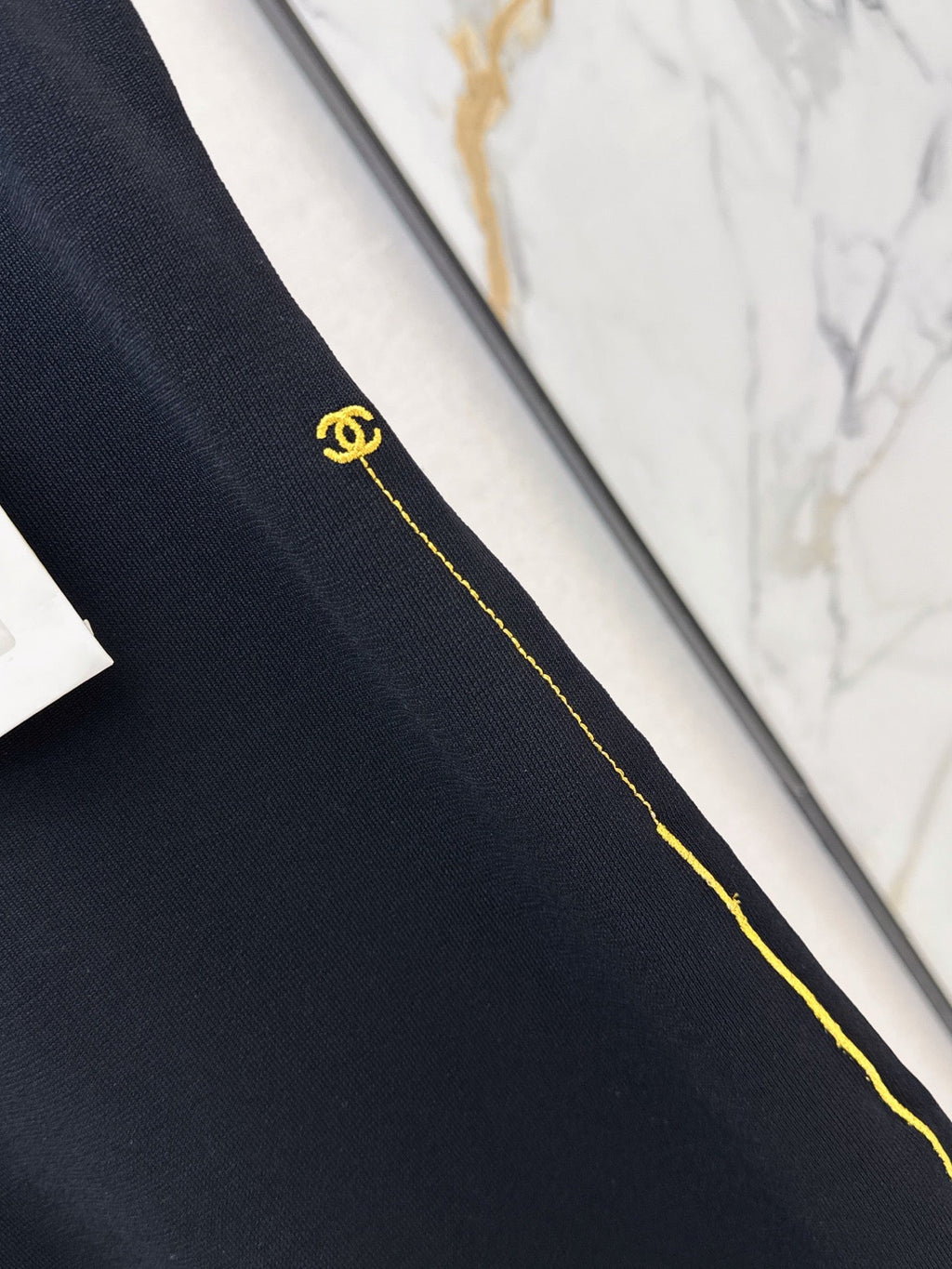 26FW New Camisole Dress with Gold-Thread Embroidered Logo Trim 🖤