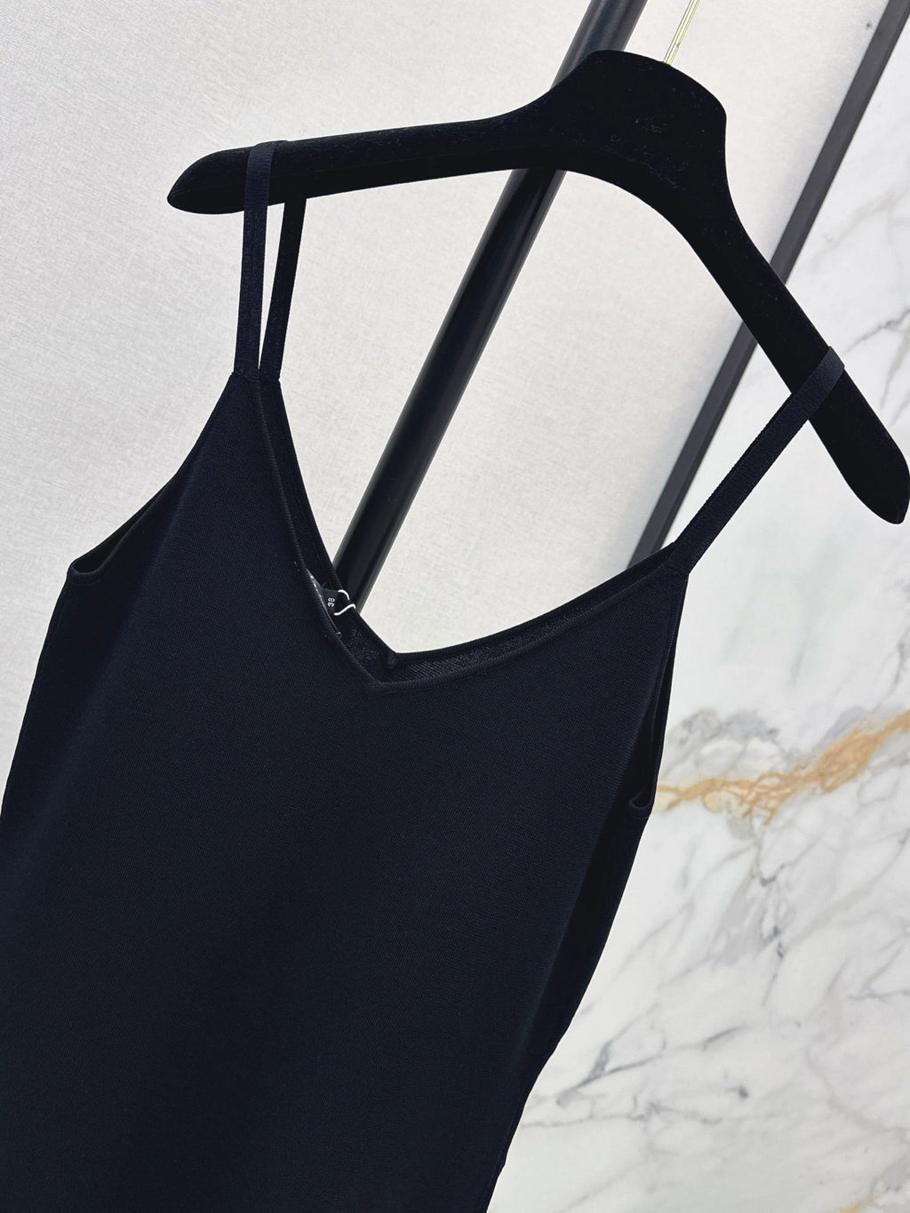 26FW New Camisole Dress with Gold-Thread Embroidered Logo Trim 🖤