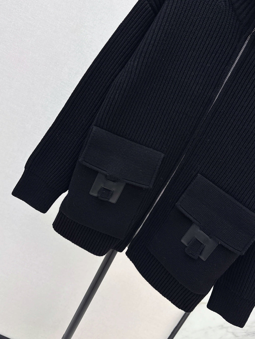 🔥Highest Quality🔥26FW New Classic Wool Knit Jacket with H-Pattern Pocket Detail 🖤